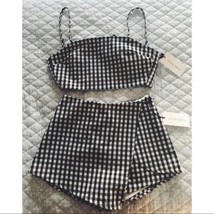 BNWT gingham two piece set